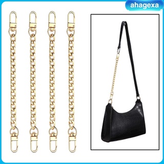 [Ahagexa] 4 Pieces Purse Chain Strap 7.9 Inch DIY Flat Chain Strap Purse Strap Extender Handle Bag Accessories Charms Decoration for Purse Handbags Shoulder Bag