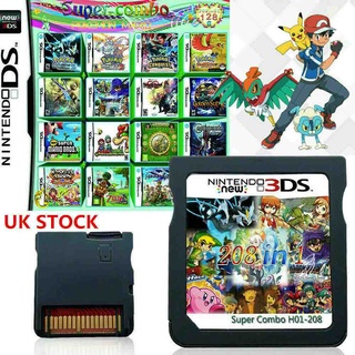 208 in 1 Game Card Cartridge Multicart for Nintendo DS NDS NDSL NDSi 2DS 3DS Game