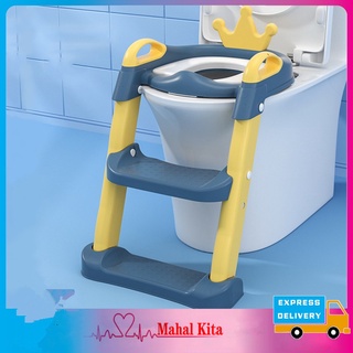 Potty Ladder with Step Stool for Boys and Girls Foldable Toilet Training Ladder with Non-Slip Pads
