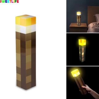 【Ready Stock】Light Up Torch 28CM High Brightness LED Minecraft Hand Held or Wall Mount Flashlight (1)