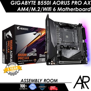 GIGABYTE B550I AORUS PRO AX (AM4 AMD/B550/Mini-Itx/Dual M.2/SATA 6Gb/s/WiFi 6 /DDR4 Motherboard