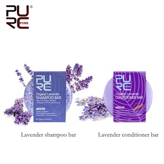 11.11 PURC handmade lavender hair shampoo bar and hair conditioner bar organic plant extract solid h