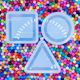 MAEV'S CORNER Basic Shape Square Circle Triangle Shaker Silicone Mold for Resin Crafts