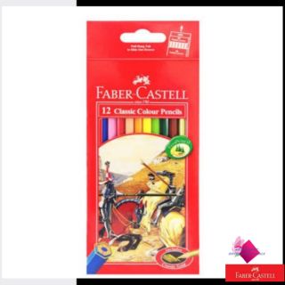 FABER CASTELL 12 Classic Colour Pencils Long