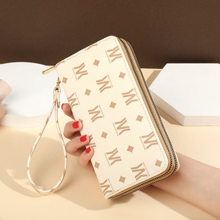 Fashion lady clutch☋♣Women s long wallet 2021 new European and American fashion large-capacity print
