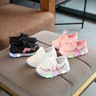 Kids Waterproof Casual Shoes Cute Breathable Floral Sneakers