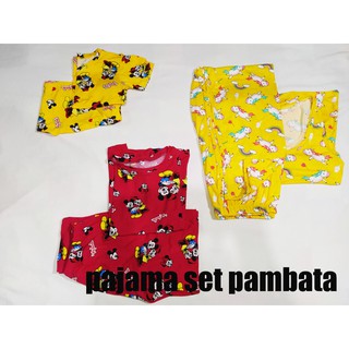 Pajama Set for Kids Preteens Cartoon Cotton Spandex