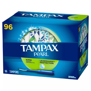TAMPAX Pearl, Super Absorbency Tampons, Unscented, 96 Count