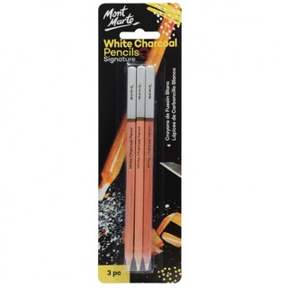Mont Marte White Charcoal Pencils 3pcs