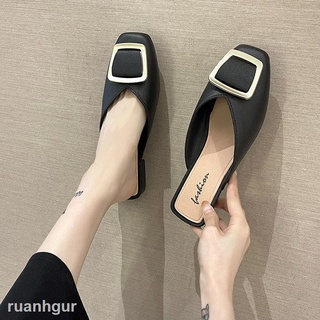 Baotou Half Slippers Female Outer Wear Chic Lazy Shoes