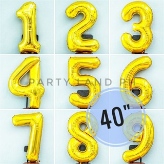 40 inches Gold Big Number Foil Balloon Party Decoration