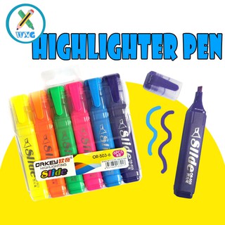 6PCS Coloring Pen Set 6-in-1 Marker Pen Highlighter Pen School Supplies