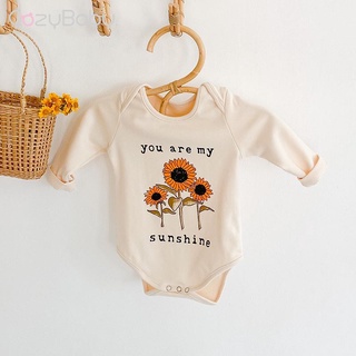 Newborn Baby Romper Baby Girl Boy One Piece Sunflower Baby Cotton Jumpsuit