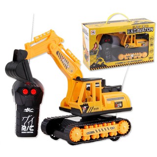 HMZ.Birthday Gift For Children Kids Car Toys Two-Way Excavator Remote Control Toy Construction Vehicle Fall Resistant Toys