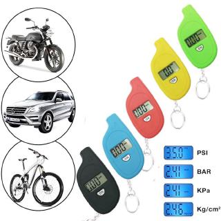 Portable Mini Tire Tyre Air Pressure Gauge LCD Digital Tester Keychain For Car Motorcycle 3-150ps