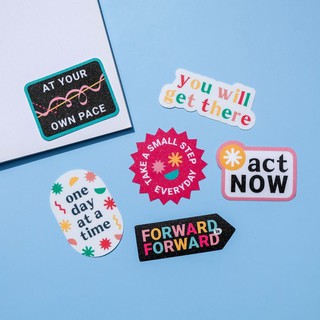 Your Own Pace Sticker Pack | Waterproof, Scratchproof, Glitter Finish | Laptop Stickers