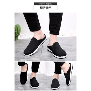 Men's Rubber, One Foot, Casual, Foot, Comfortable, Cotton, Half-Lit, Office Shoes (9)