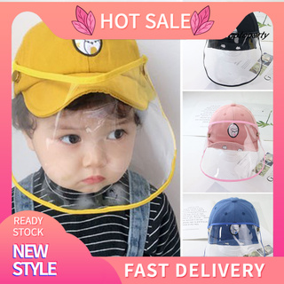 GOTO-H Baby Anti-Spitting Dustproof Face Shield Protective Cover Cap Baseball Hat