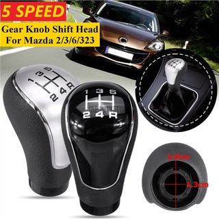 ❁卐◑【HOT】 BLACK /SLIVER New 5 Speed Gearbox Handles Gear Shift Knob Lever Stick Head for Mazda 2/3/6