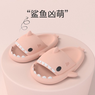 indoor slippers for men㍿{Ready Stock}▩Cute shark slippers female summer household home home indoor