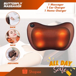 Multifunctional Car And Home Pillow Massager for Body Neck Back Deep Kneading Massager