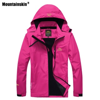 Mountainskin Women's Hiking Breathable Hooded Jacket Outdoor Sports Thin Windbreaker Climbing Campin