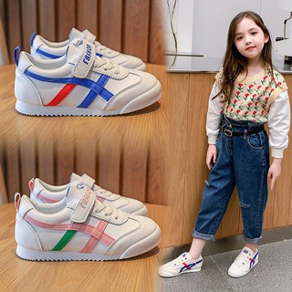 In stock✑▤●Genuine leather children s shoes for spring and autumn 2021 classic Forrest Gump white