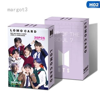 Margot Ready Stock Hot Sale Kpop BTS MAP OF THE_SOUL 7LOMO card 30pcs/Pack