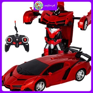 Remote control car] [deformation rechargeable transformers robot boy toy car drift cars