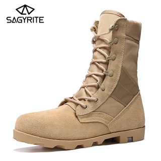 SAGYRITE Size 39-46 Men Boots Tactical Camping Desert Boot Military Army Shoes Combat Boots Outdoor