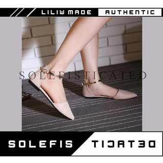 SOL MTO Pointed Half Shoes Gold Strap