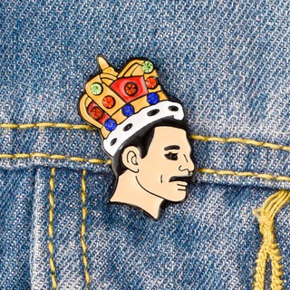 SENG♫Lead Singer Brooch Of Band Freddie Mercury Famous Fashion Casual Pins (3)