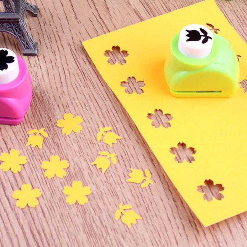 1x Mini Paper Hole Punch Cutter Hand Shaper Scrapbook Cards Craft Kid DIY Tools (8)
