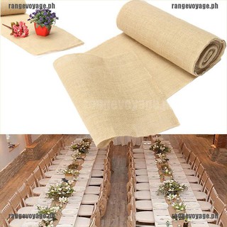 [Range] Burlap Table Runner Cloth Wedding Decoration Natural Jute Linen DIY Sisal Chair Sashes Decor Rustic [PH]