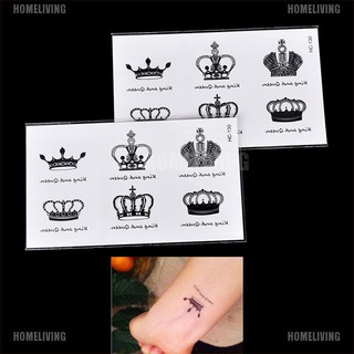 HLG Fake Temporary Tattoo Sticker Disposable Crown Arm Body Waterproof Women Art [311]