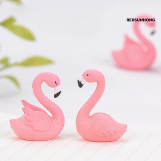 COD✁ Mini Flamingo Model Figurine DIY Miniature Landscape Garden Bonsai Ornament Gift ✎
