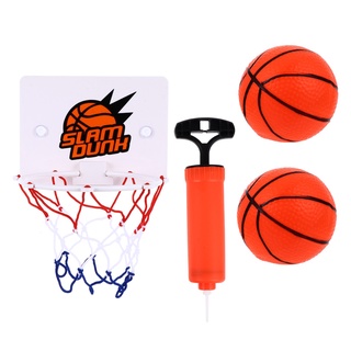 1 Set Plastic Toys Indoor Hanging Basketball Hoop Mini Basketball and Board