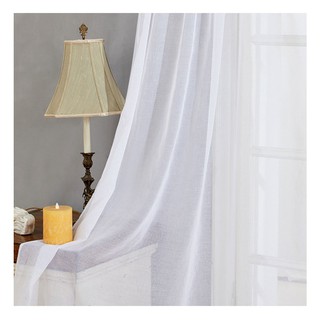 ✥▩✁Solid Color White Sheer Curtain for Living Room Bedroom Kitchen Door Window (4)