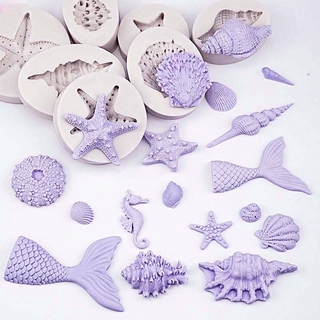 3D Mermaid Tail Ocean Sea Silicone Mold Fondant Chocaolate Candy Cake Decorating Baking Mould