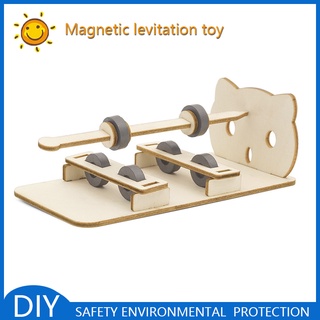 Magnetic Suspension DIY Souptoys Wooden Model Building Block Kits Assembly Toy Gift for Children