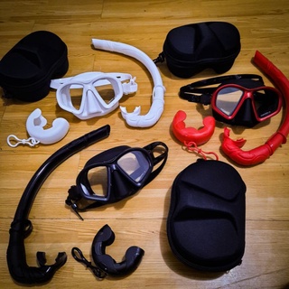 High quality Low Volume Tempered Diving Mask Snorkel Set for Free diving Snorkeling and Spearfishing