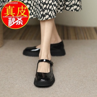 ✻Mary Jane shoes leather women s shoes 2021 new thick-heeled small leather shoes Japanese British st