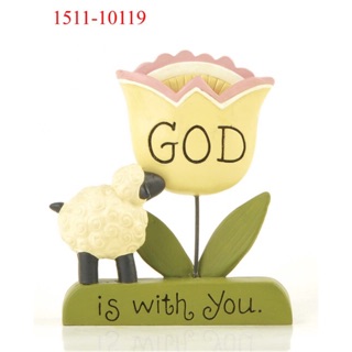 10119 God is with you Polyresin decoration