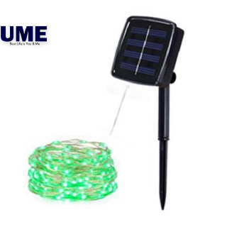 100 LED 10M Solar Powered Copper Wire Fairy String Light Christmas Lights ST987 (Green)