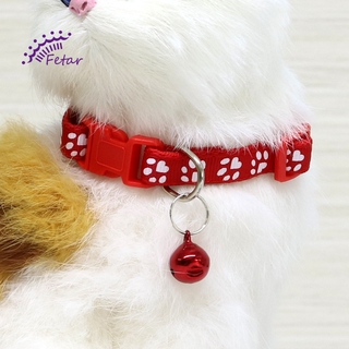 Pet Reflective Collar with Bell Safety Buckle Neck for Puppy Dog Cat Accesories- Fetar