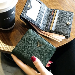 Leather Small Folding Wallet Women's Short Ultra Thin Mini Wallet 2020 Fashion Wallet Small Wallet (1)