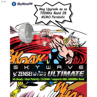 ✠✲◑SkyWave Zensei Ultra MIMO Ultimate Parabolic Grid Wifi Internet Antenna 5G-Ready 698-4000Mhz 2x30