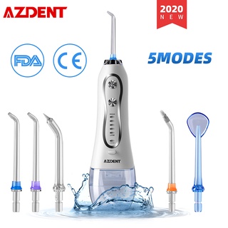 AZDENT Portable Cordless Electric Water Oral Dental Irrigator Flosser USB Rechargeable Teeth Cleaner