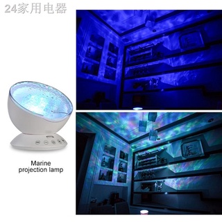 ❈✔【Fast Delivery】 12LED Remote Control Undersea Projector Lamp,7 Color Changing Music Player Project (1)