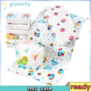6 Layers Newborn Cotton Handkerchief Pattern Towel Infant Face Wipe Cloth Bathing Towels